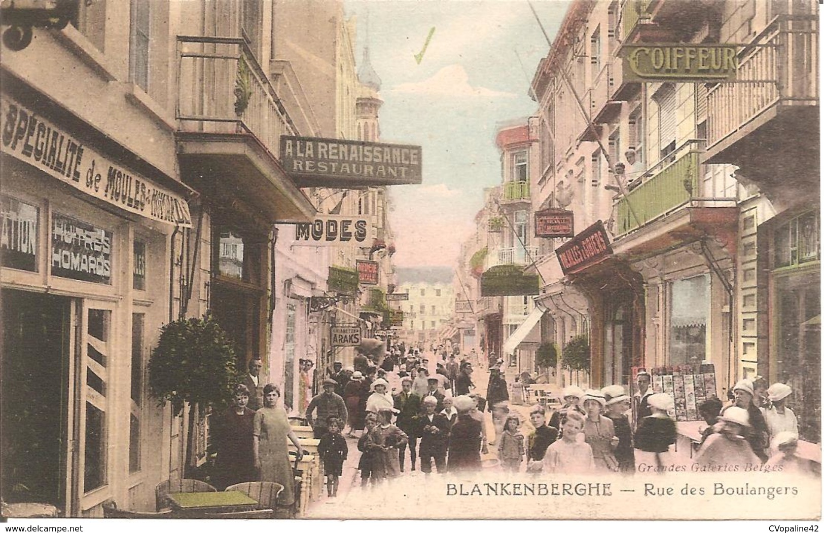 RARE !!! BLANKENBERGUE (Flandre Occidentale) Rue Des Boulangers En 1922 (Superbe Animation) - Blankenberge