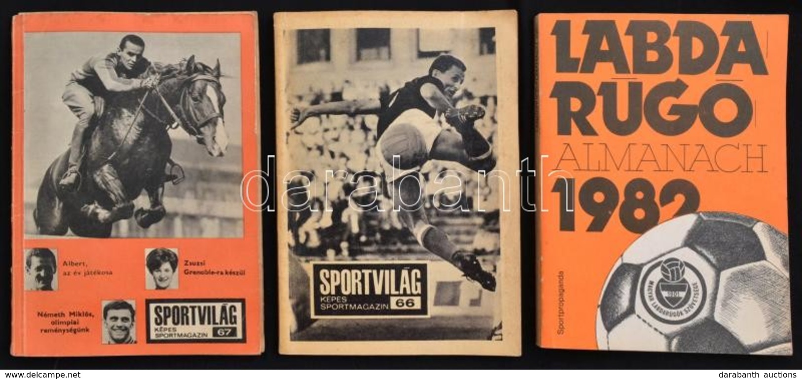 Vegyes Könyvtétel, 3 Db: 
Lakatos György-Peterdi Pál: Sportvilág '66. Képes Sportmagazin. Bp.,1966, Sport. Kiadói Papírk - Zonder Classificatie