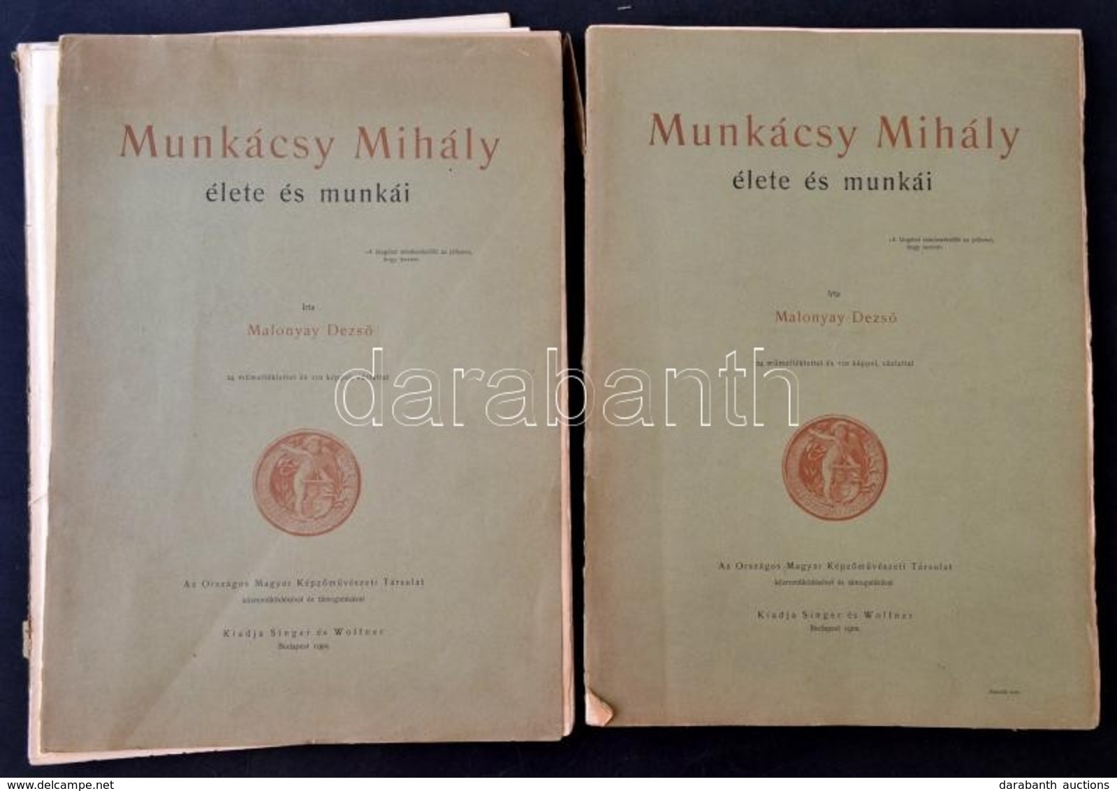 Malonyay Dezső: Munkácsy Mihály élete és Munkái. I-II. Kötet. Bp., 1900, Singer és Wolfner, (Hornyánszky-ny.), 6+116+117 - Zonder Classificatie