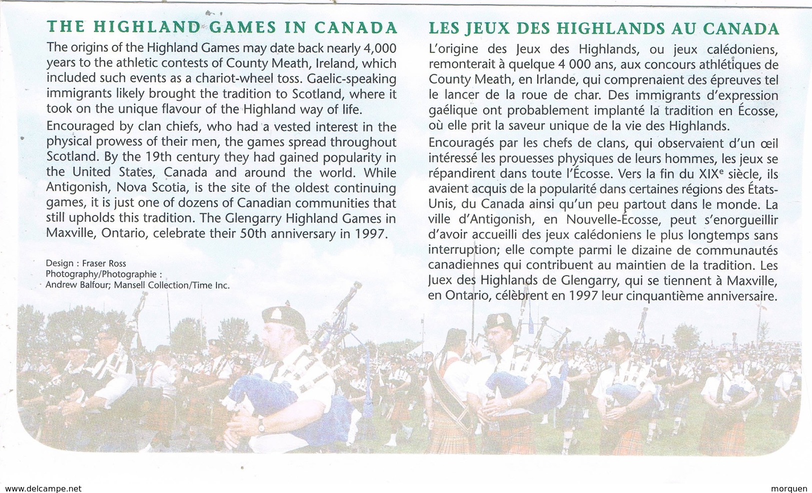 32577. Carta F.D.C. MAXVILLE (Ontario) 2002. Highland Games In Canada, Dancing, Folklore - 2001-2010