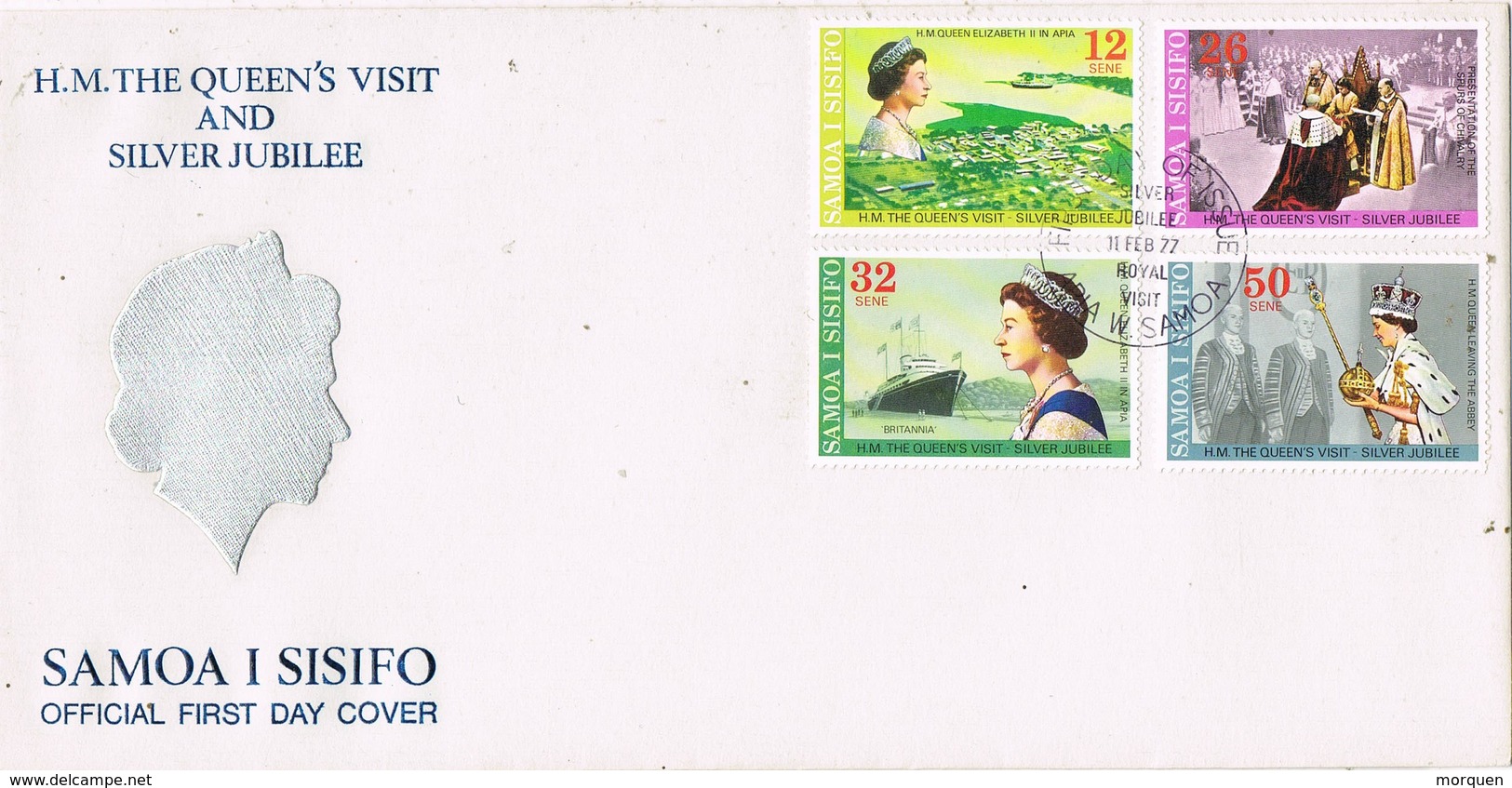 32578. Carta F.D.C. APIA (Samoa Y SISIFO) 1977. Visit Royal H.M. The QUEEN'S Visit - Samoa