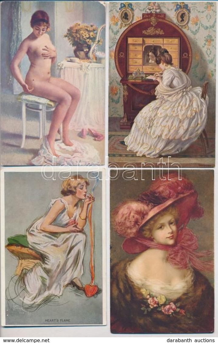 ** * 9 Db RÉGI Motívumlap: Hölgyek és Művészlapok / 9 Pre-1945 Motive Postcards: Ladies And Art - Ohne Zuordnung