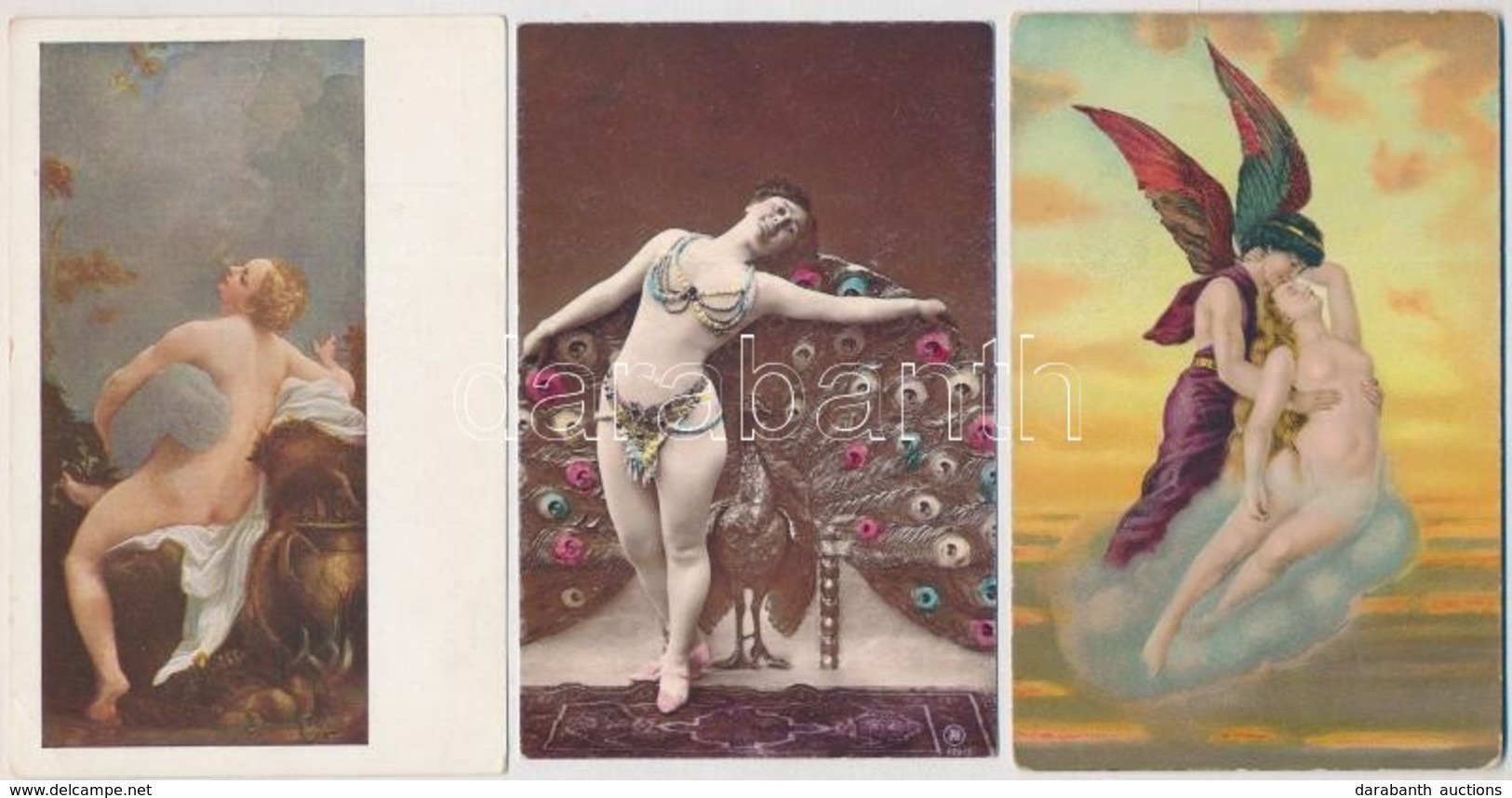 ** 5 Db Régi Erotikus Motívumlap és Művészlap / 5 Pre-1945 Erotic Motive Cards And Art Postcards - Ohne Zuordnung