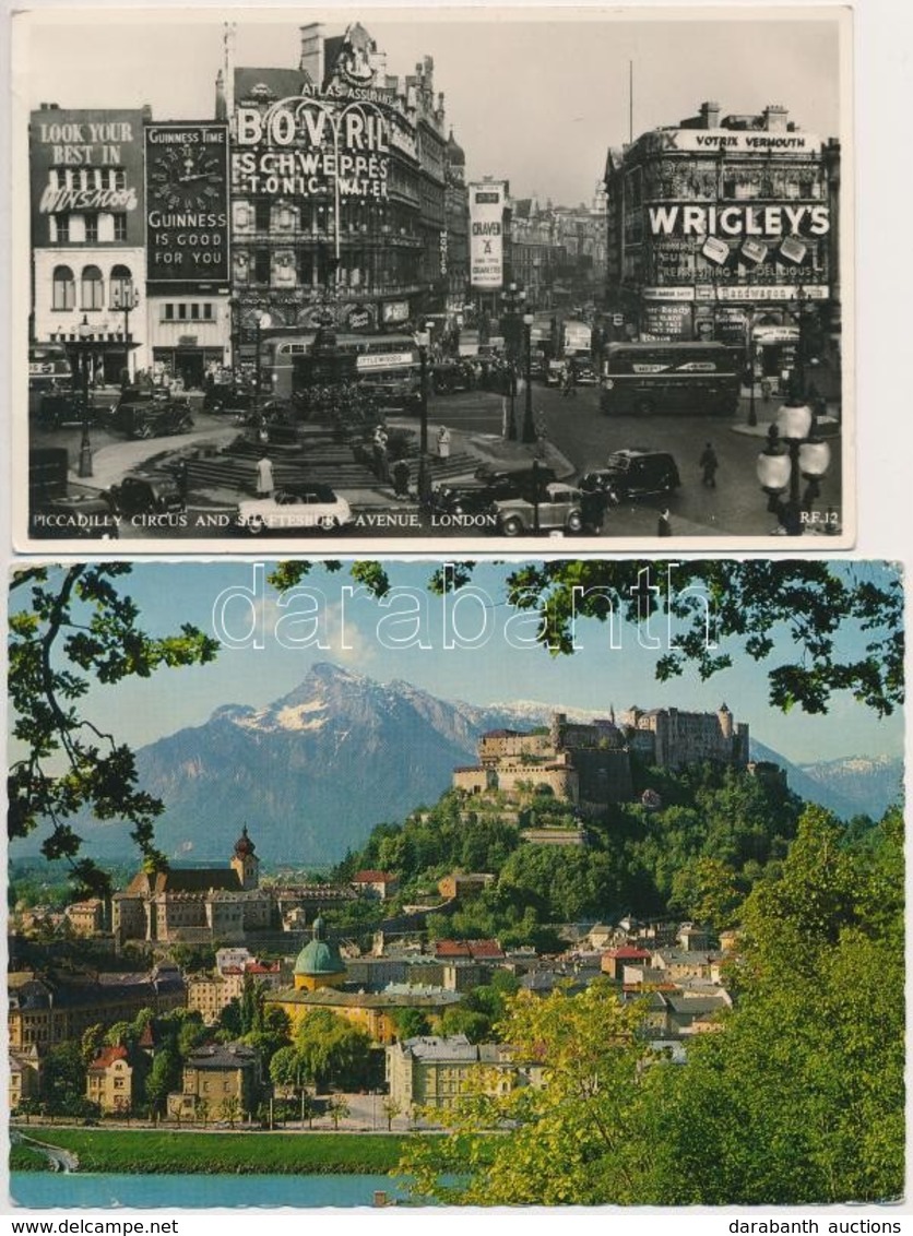 ** * 37 Db MODERN Képeslap: Magyar és Külföldi Városok, Motívumok / 37 Modern Postcards: Hungarian And European Towns An - Zonder Classificatie
