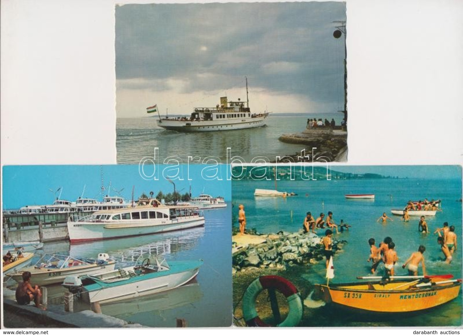 ** * 18 Db MODERN Magyar Képeslap A Balatonról, Hajókkal / 18 Modern Hungarian Postcards From Lake Balaton With Ships - Zonder Classificatie