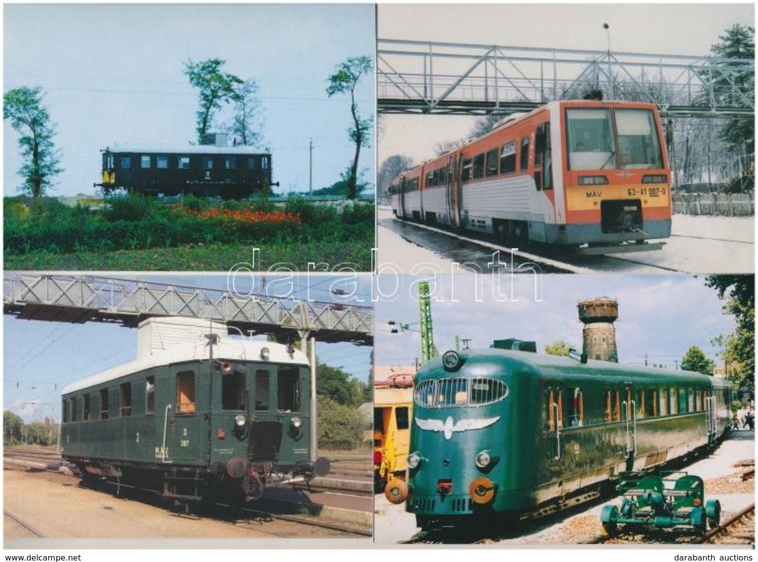 ** 15 Db MODERN Magyar Motorvonat, Vasút Motívumlap / 15 Modern Hungarian Railway Motive Postcards With Trains - Zonder Classificatie