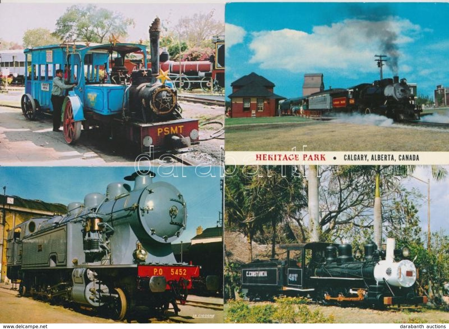 ** 15 Db MODERN Külföldi Vasút Motívumlap Gőzmozdonyokkal / 15 Modern European Railway Motive Postcards With Locomotives - Zonder Classificatie