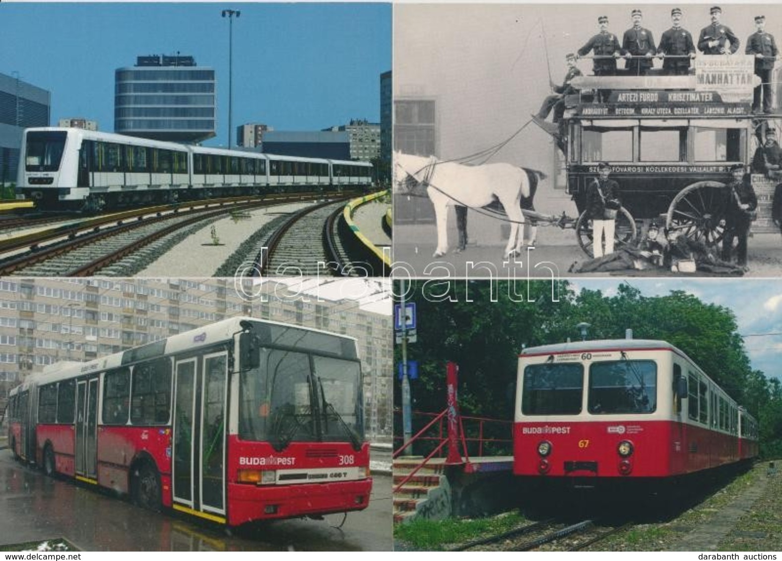 ** 10 Db MODERN Magyar BKV Motívumlap Metro, Busz, Troli, Fogaskerekű / 10 Modern Hungarian Railway Motive Postcards Fro - Ohne Zuordnung