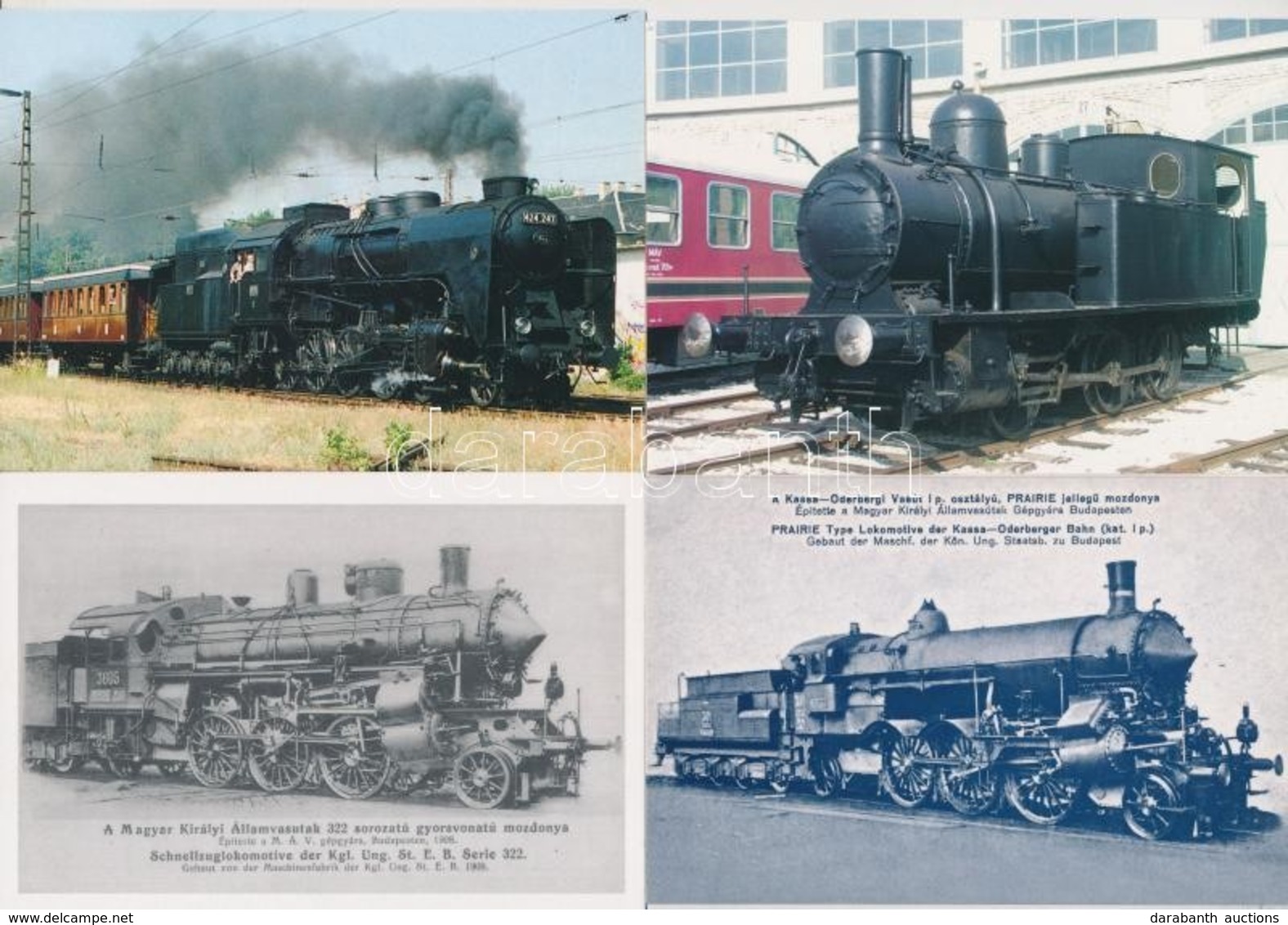 ** 8 Db MODERN Magyar Gőzmozdony, Vasút Motívumlap / 8 Modern Hungarian Railway Motive Postcards With Locomotives - Zonder Classificatie