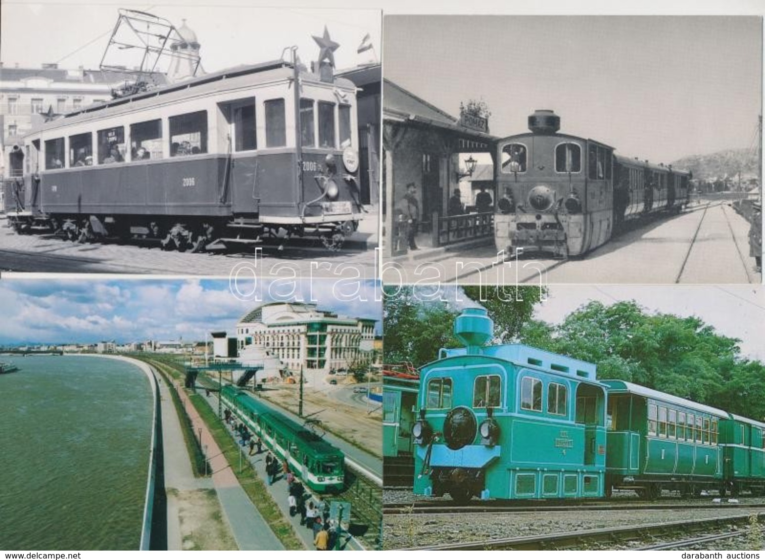 ** 8 Db MODERN Magyar HÉV Vasút Motívumlap / 8 Modern Hungarian Railway Motive Postcards With Trains - Zonder Classificatie