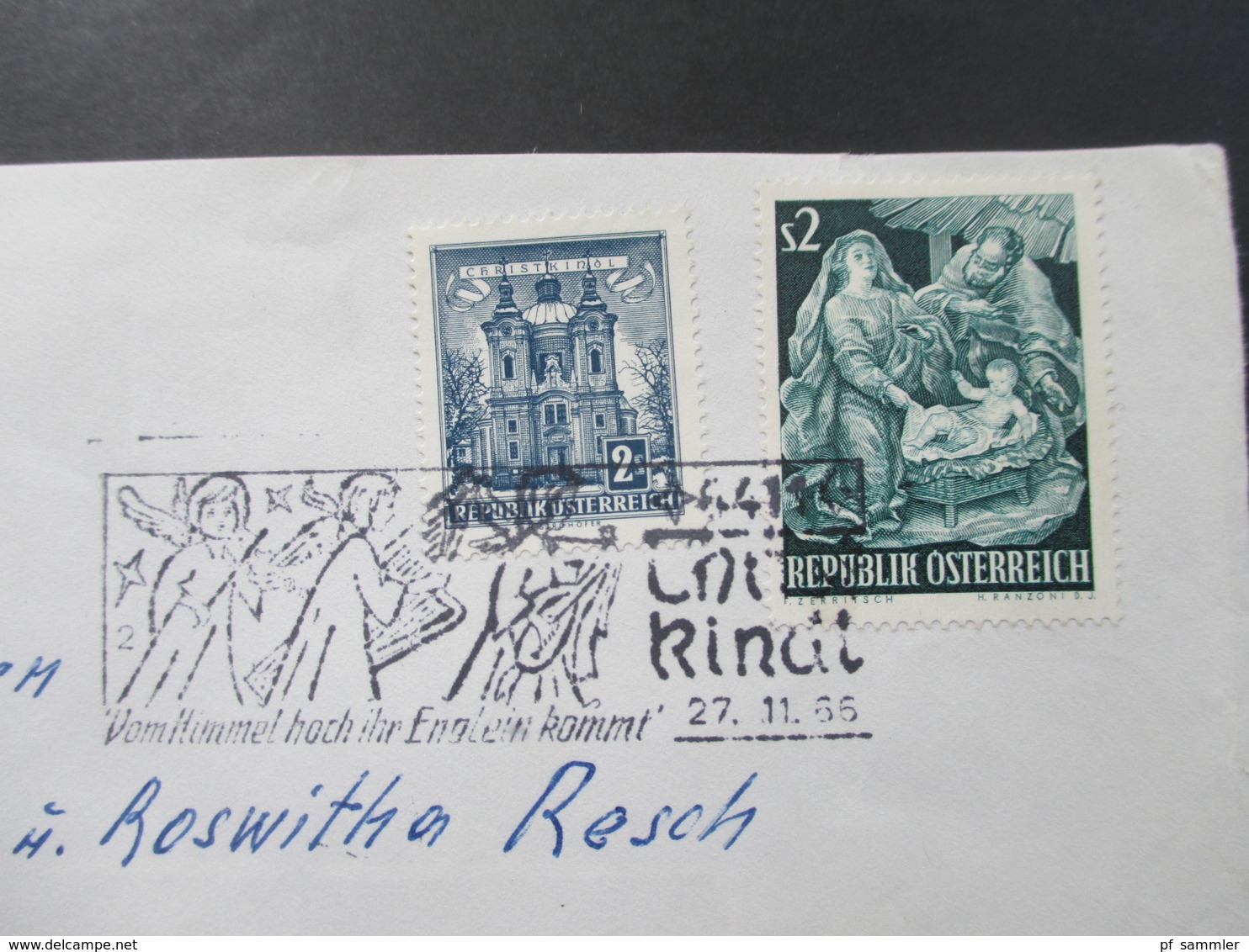 Österreich 1966 Und 1967 Christkindls SST 3 Belege / 1x Mit Inhalt. Vom Himmel Hoch Ihr Engleich Kommt - Storia Postale