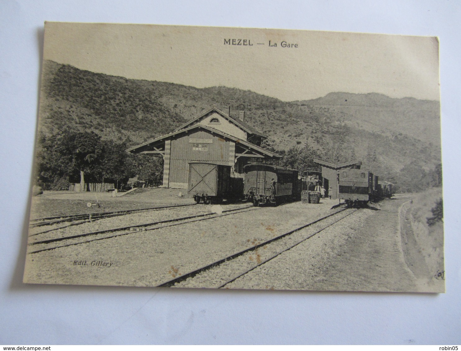 Cpa 04  Basses Alpes MEZEL La GARE Train Des Pignes - Autres & Non Classés