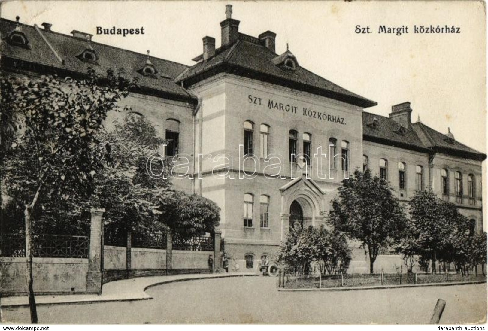T2/T3 1914 Budapest III. Óbuda, Szent Margit Közkórház + 'M. Kir. Budapesti Honvéd Helyőrségi Kórház' (EK) - Zonder Classificatie