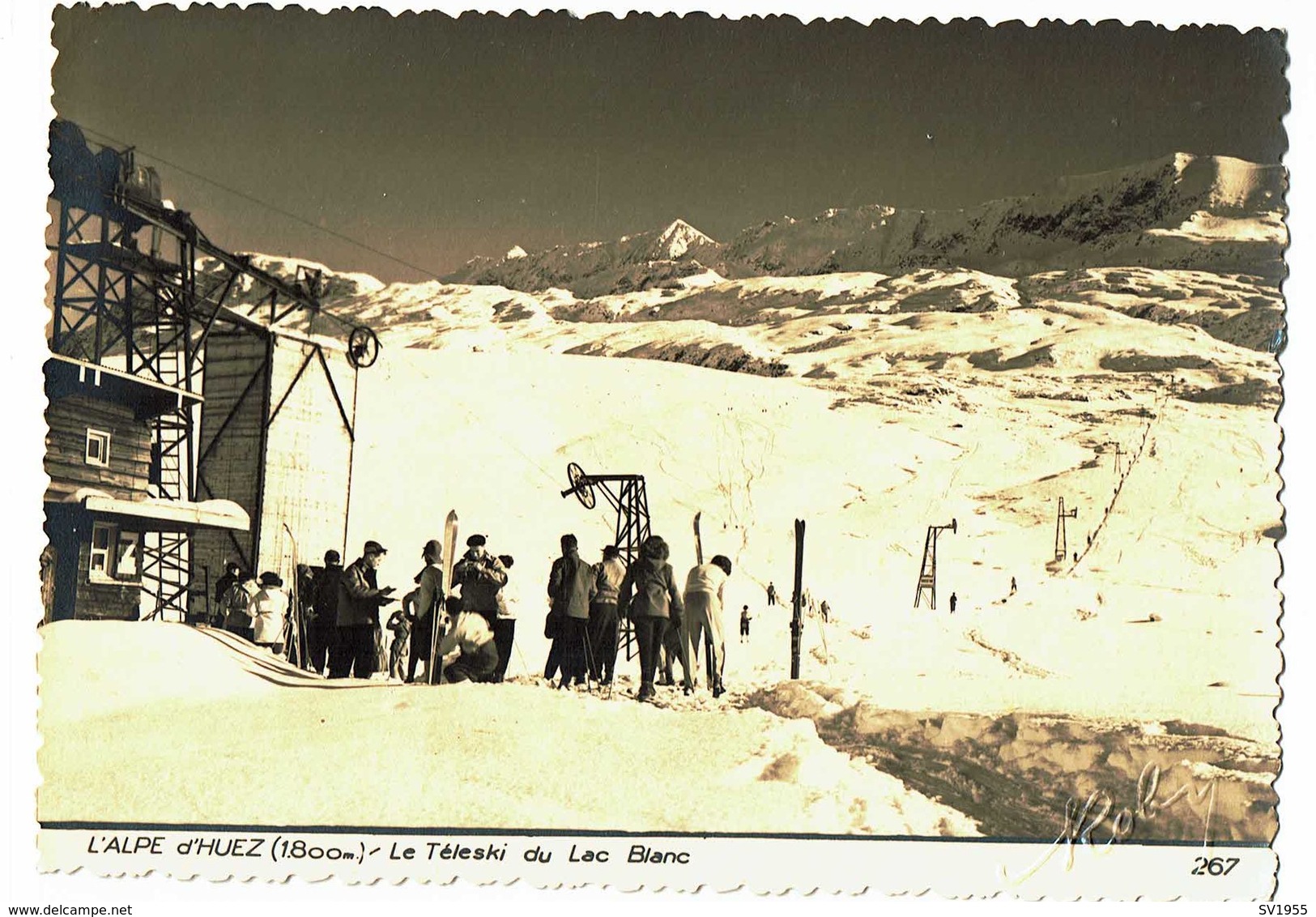 Alpes D'huez  Le Téléski Du Lac Blanc Roby Gaufré N°267 - Altri & Non Classificati