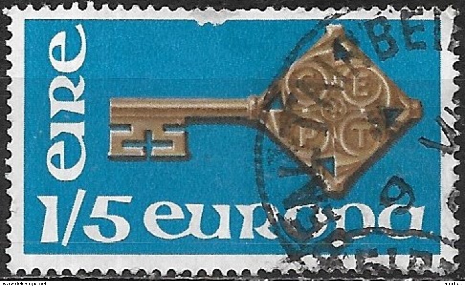 IRELAND 1968 Europa - 1s5d Europa Key FU - Oblitérés