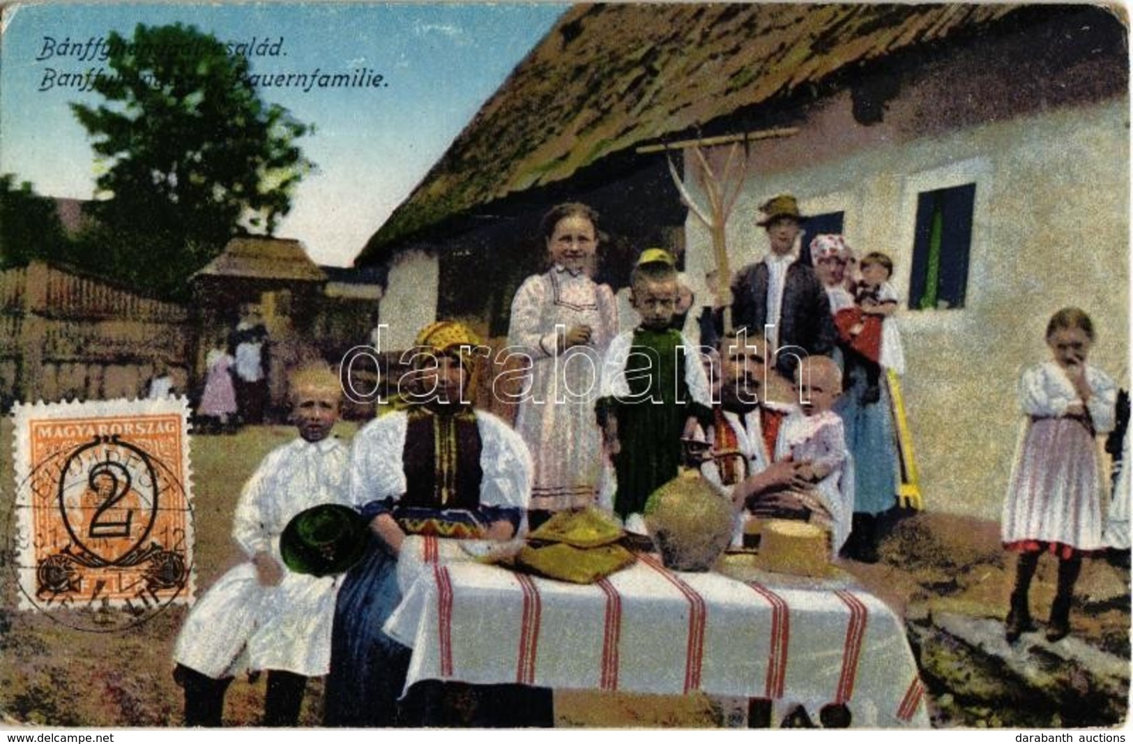 * T2 Bánffyhunyad, Huedin; Család / Bauernfamilie / Transylvanian Folklore - Zonder Classificatie