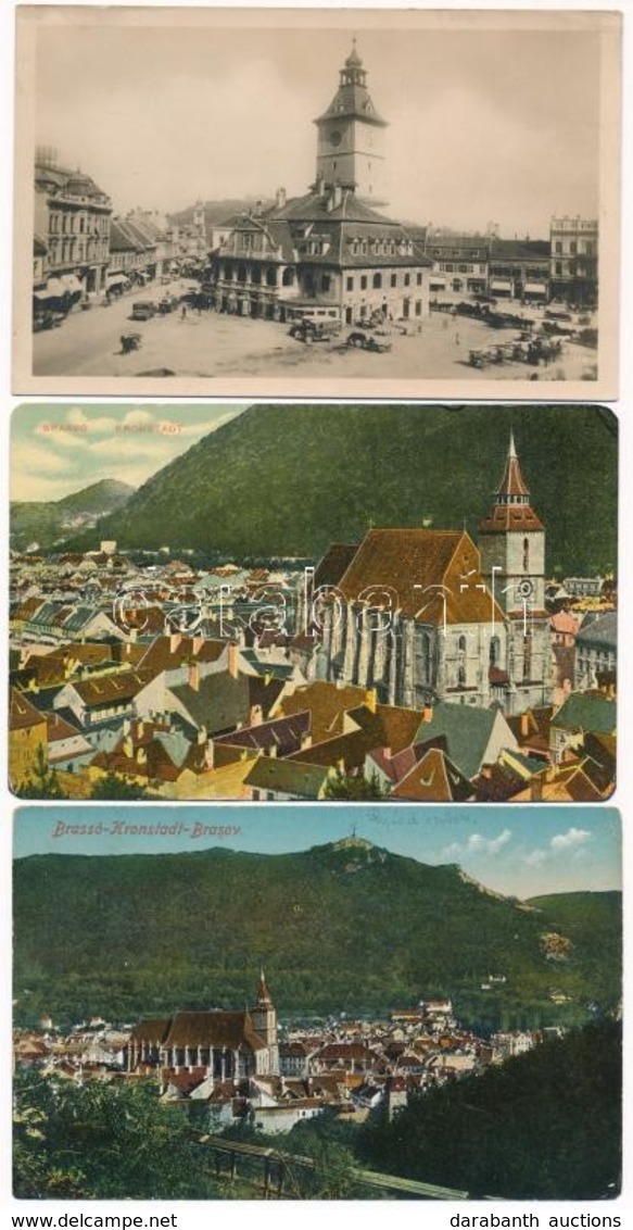 ** Brassó, Kronstadt, Brasov; 3 Db Régi Képeslap / 3 Pre-1945 Postcards - Zonder Classificatie