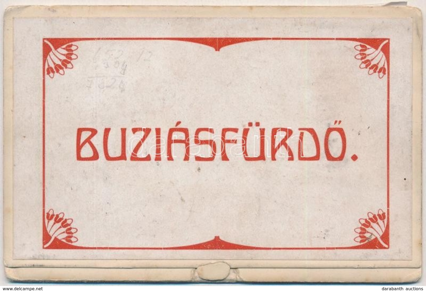 * T3/T4 1911 Buziásfürdő, Baile Buzias; Kihajtható Képeslap 5 Lappal / Foldable Postcards With 5 Tiles (r) - Zonder Classificatie