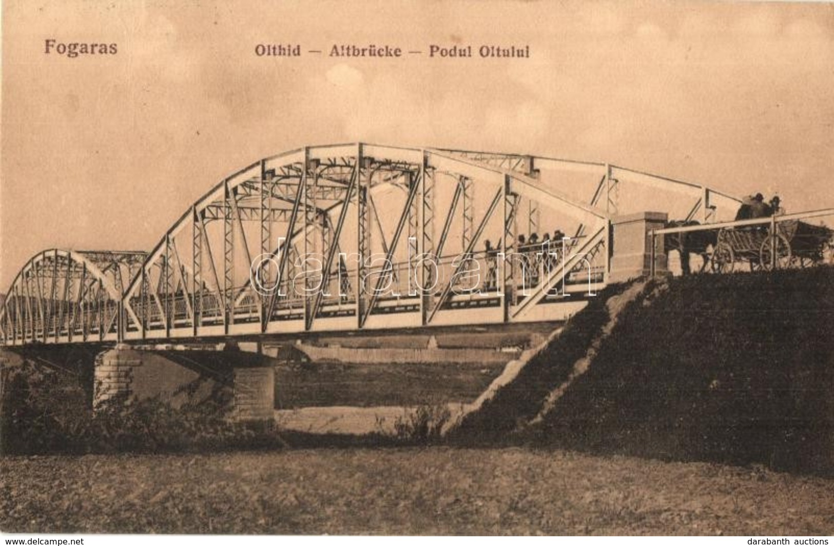 T2/T3 Fogaras, Fagaras; Olt Folyó Hídja. Kiadja Thierfeld Dávid / Altbrücke / Podul Oltului / Bridge (EK) - Zonder Classificatie