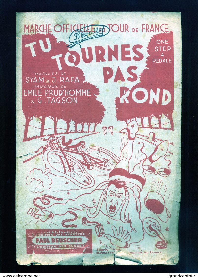 LOT DE PARTITIONS  THEME  TOUR DE FRANCE (rare) - Ciclismo