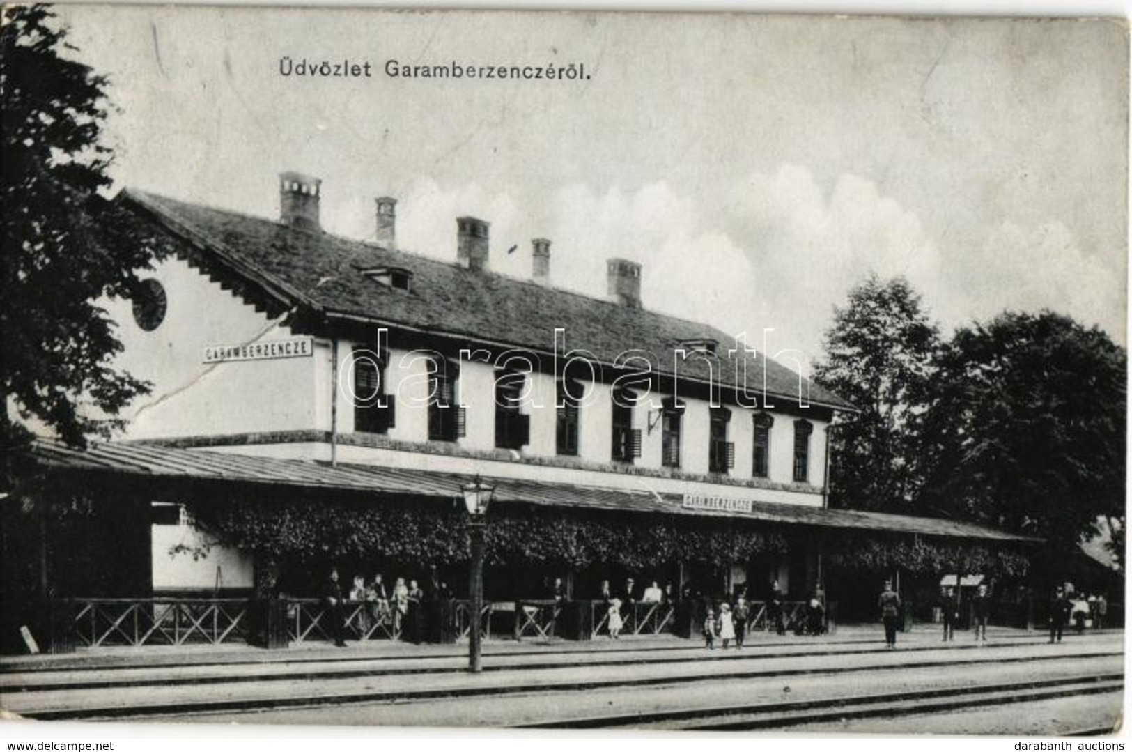 T3/T4 Garamberzence, Hronská Breznica; Vasútállomás, Vasutasok / Bahnhof / Railway Station, Railwaymen (EB) - Zonder Classificatie