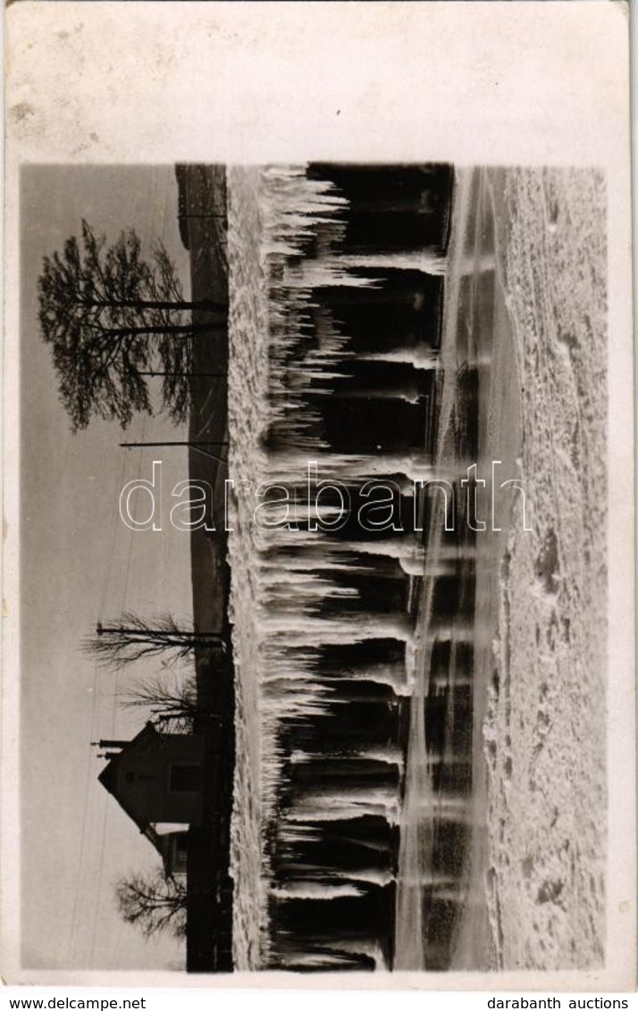 * T2 1938 Kassa, Kosice; 19 Fok A Szibériai Szélben, A Befagyott Hernád Télen Decemberben / Frozen Hornád River In Winte - Zonder Classificatie