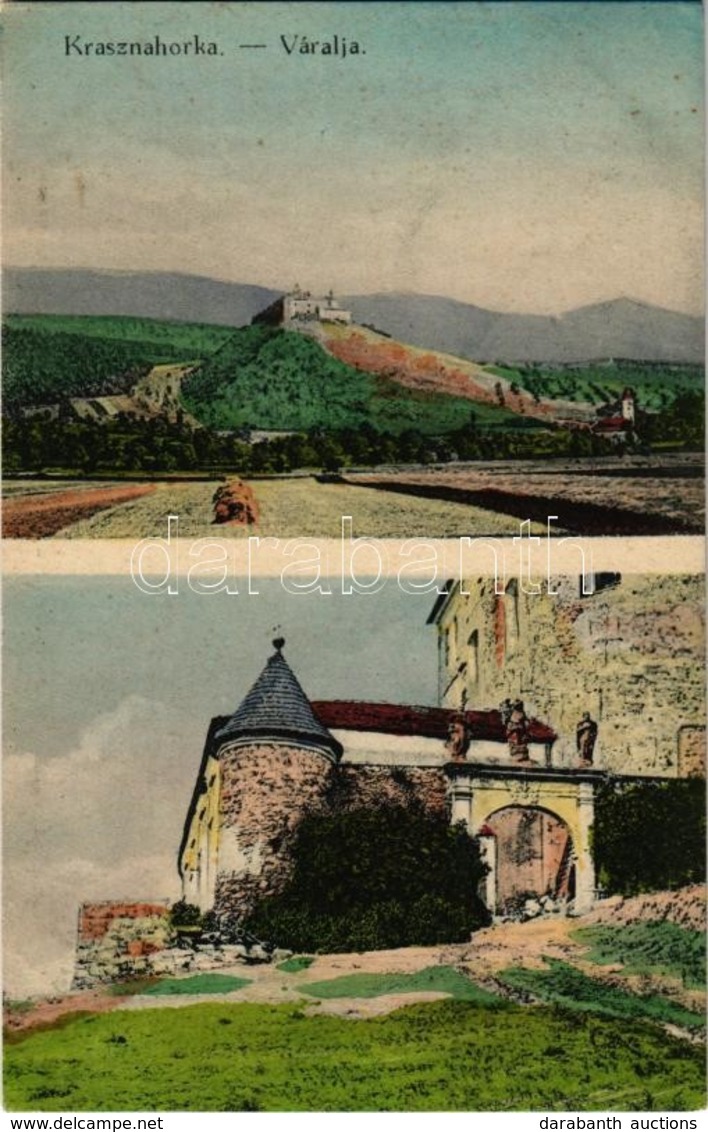 ** T1 Krasznahorkaváralja, Krásnohorské Podhradie; Várkapu és Vár. Fuchs József Kiadása / Castle And Gate - Non Classificati