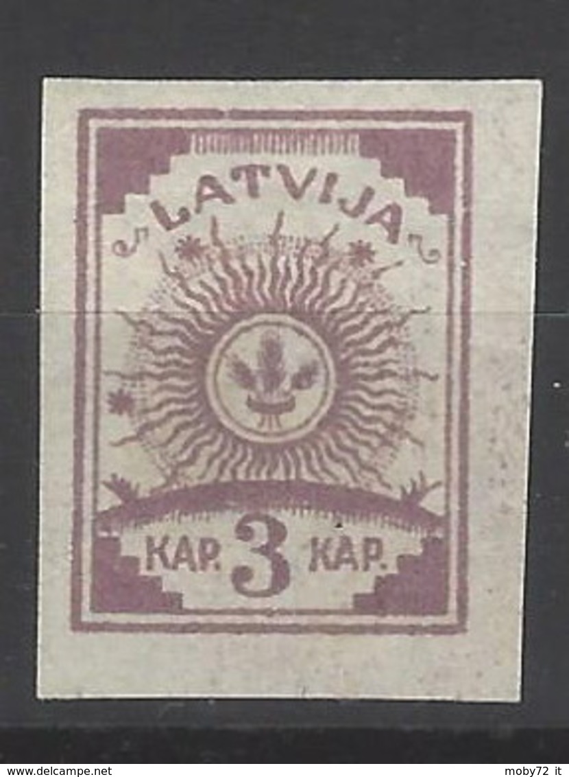 Lettonia - 1919 - Nuovo/new MH - Stemma - Mi N. 6 - Lettonia
