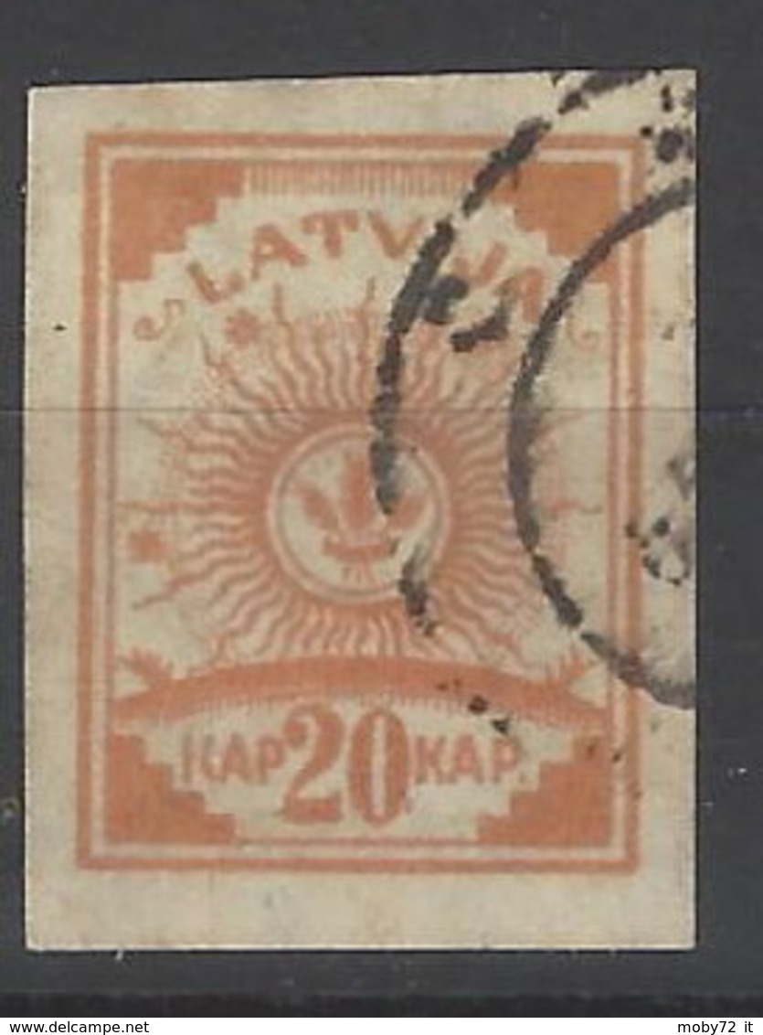 Lettonia - 1919 - Usato/used - Stemma - Mi N. 10 - Lettonia