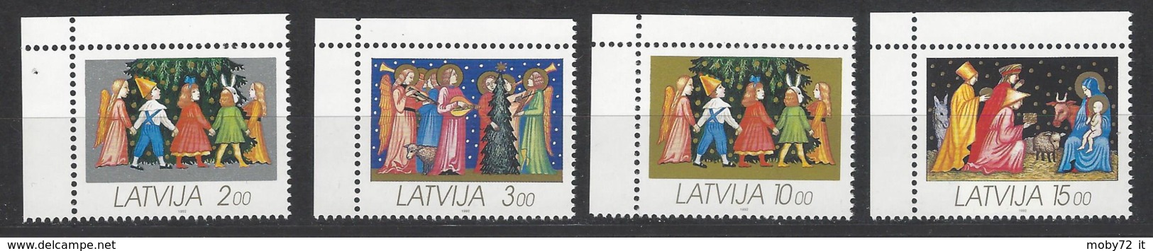 Lettonia - 1992 - Nuovo/new MNH - Natale - Mi N. 344/47 - Lettland