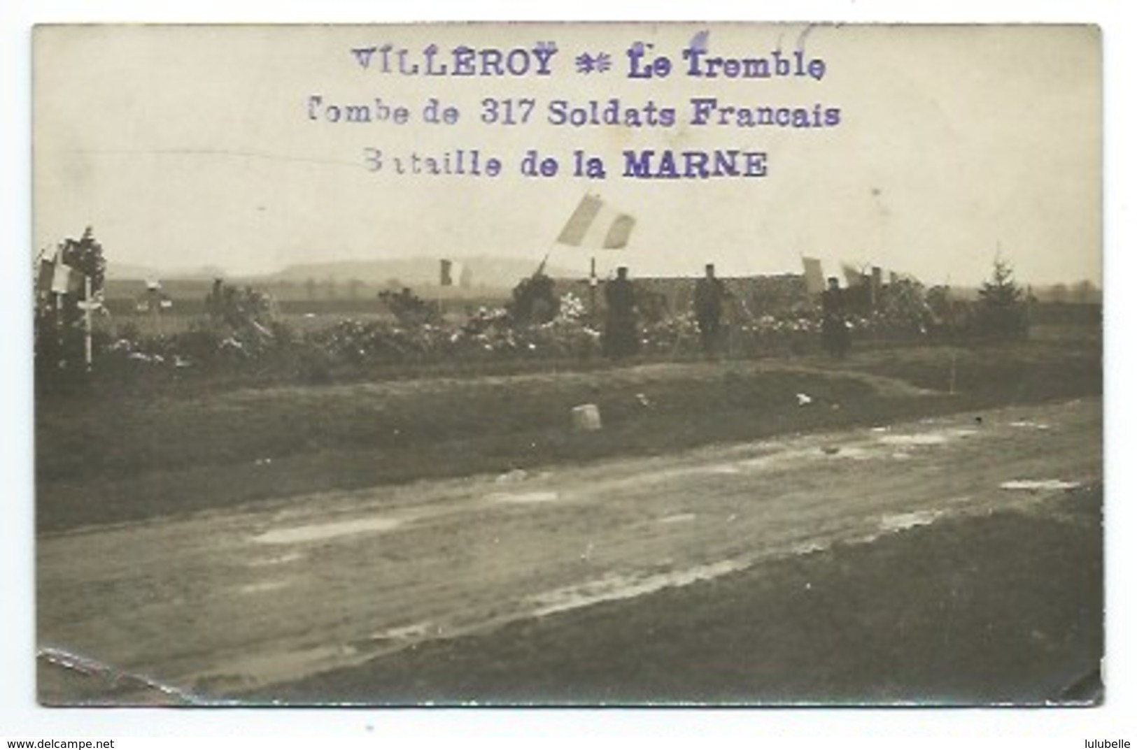 77 - VILLEROY - Le Tremble Combe De 317 Soldats Français - Bataille De La MARNE - CARTE-PHOTO - Villenoy