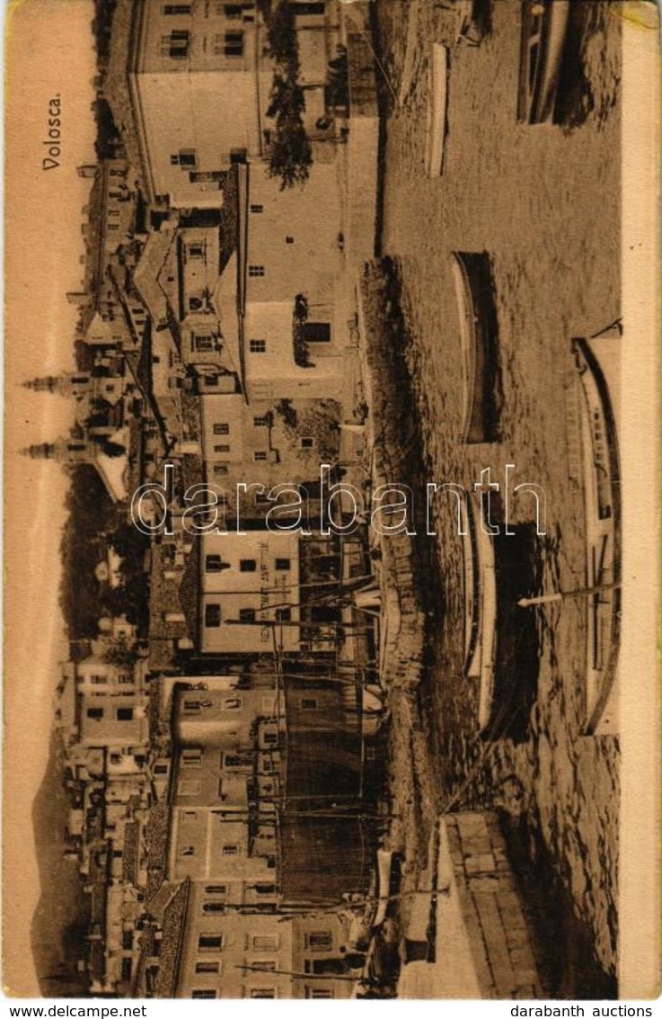 ** T2/T3 Volosko, Volosca (Abbazia); Kikötő Csónakokkal, Ambrovic étterem. Kiadja A. Dietrich / Port With Boats And Rest - Ohne Zuordnung