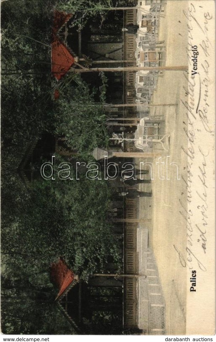 T2 1907 Palics, Palic (Szabadka, Subotica); Vendéglő. Menczel Mihály Kiadása / Restaurant - Zonder Classificatie