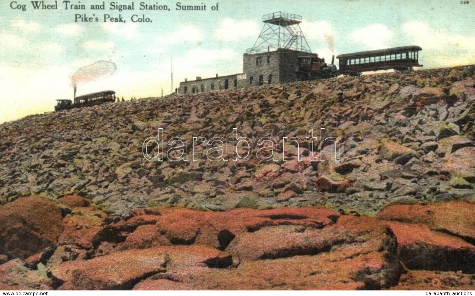 * T2/T3 Pikes Peak (Colorado), Cog Wheel Train And Signal Station (EK) - Zonder Classificatie