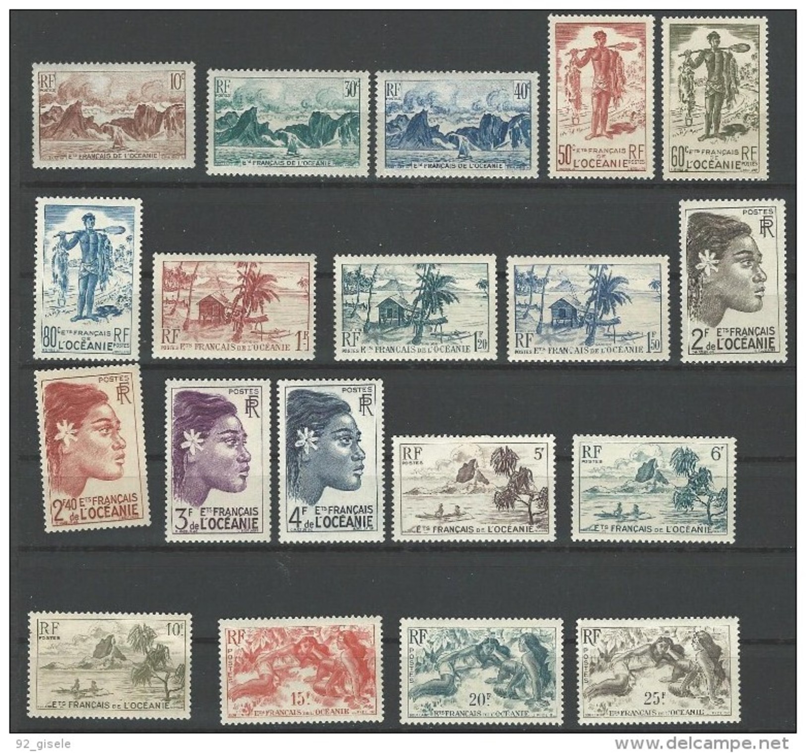 Oceanie Yt 182 à 200 " Serie Courante " 1948 Neuf** - Unused Stamps