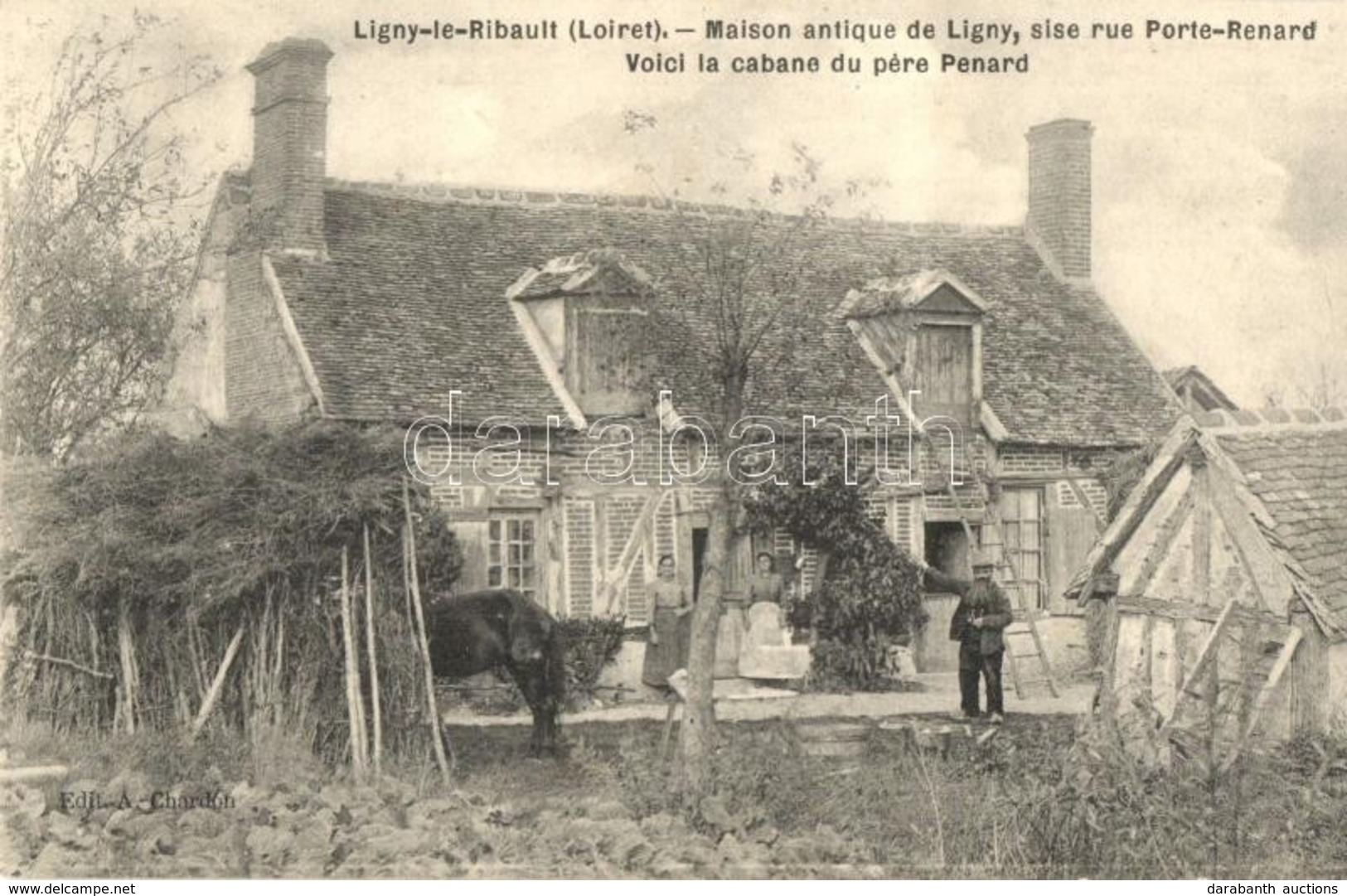 ** T2/T3 Ligny- Le- Ribault (Loiret). Maison Antique De Ligny, Sise Rue Porte- Renard. Voici La Cabane Du Pére Penard /  - Zonder Classificatie