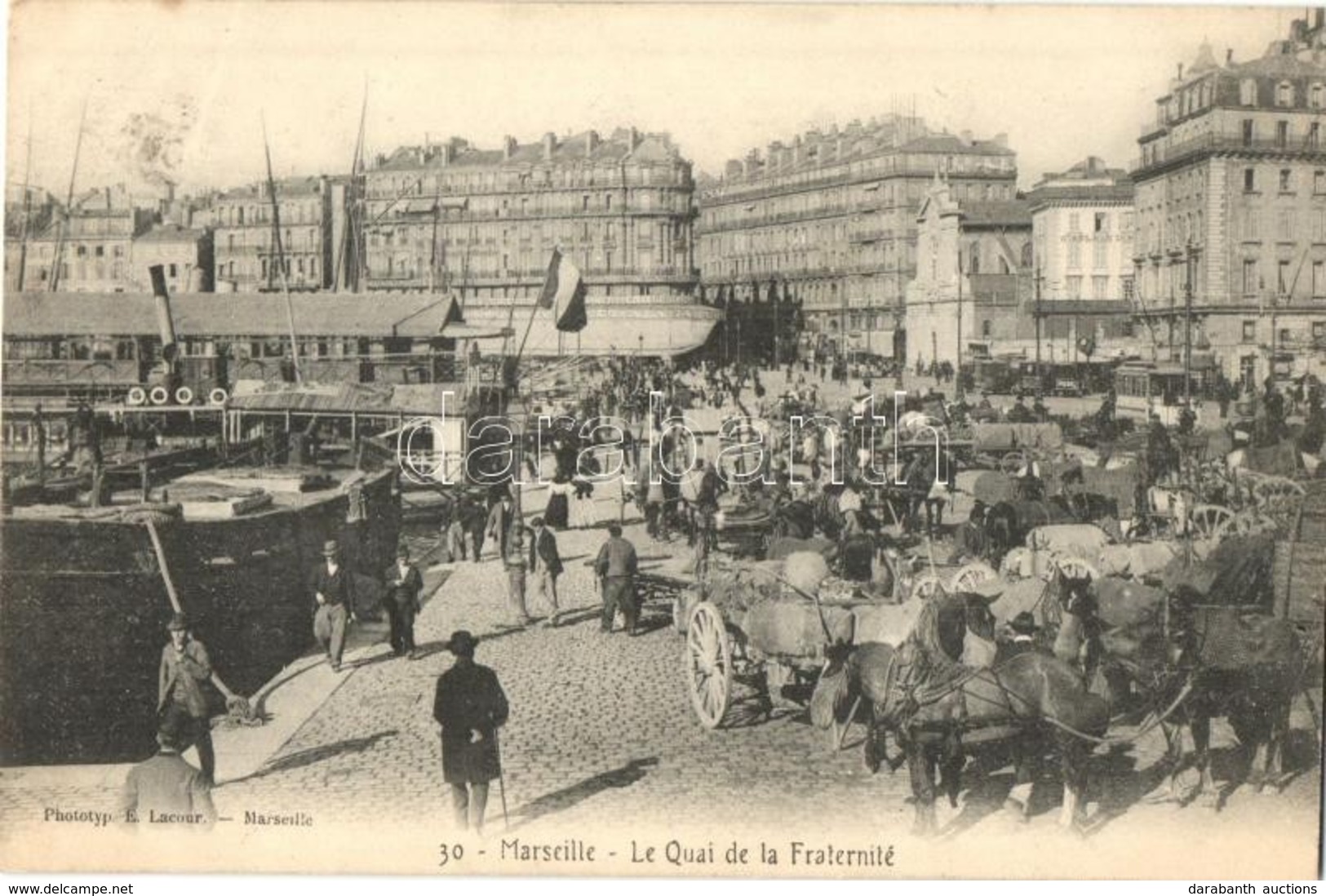 T2 Marseille, Quai Des Belges (Le Quai De La Fraternité) / A Hub Of Urban Transport In Marseille, Quay, Ships - Zonder Classificatie