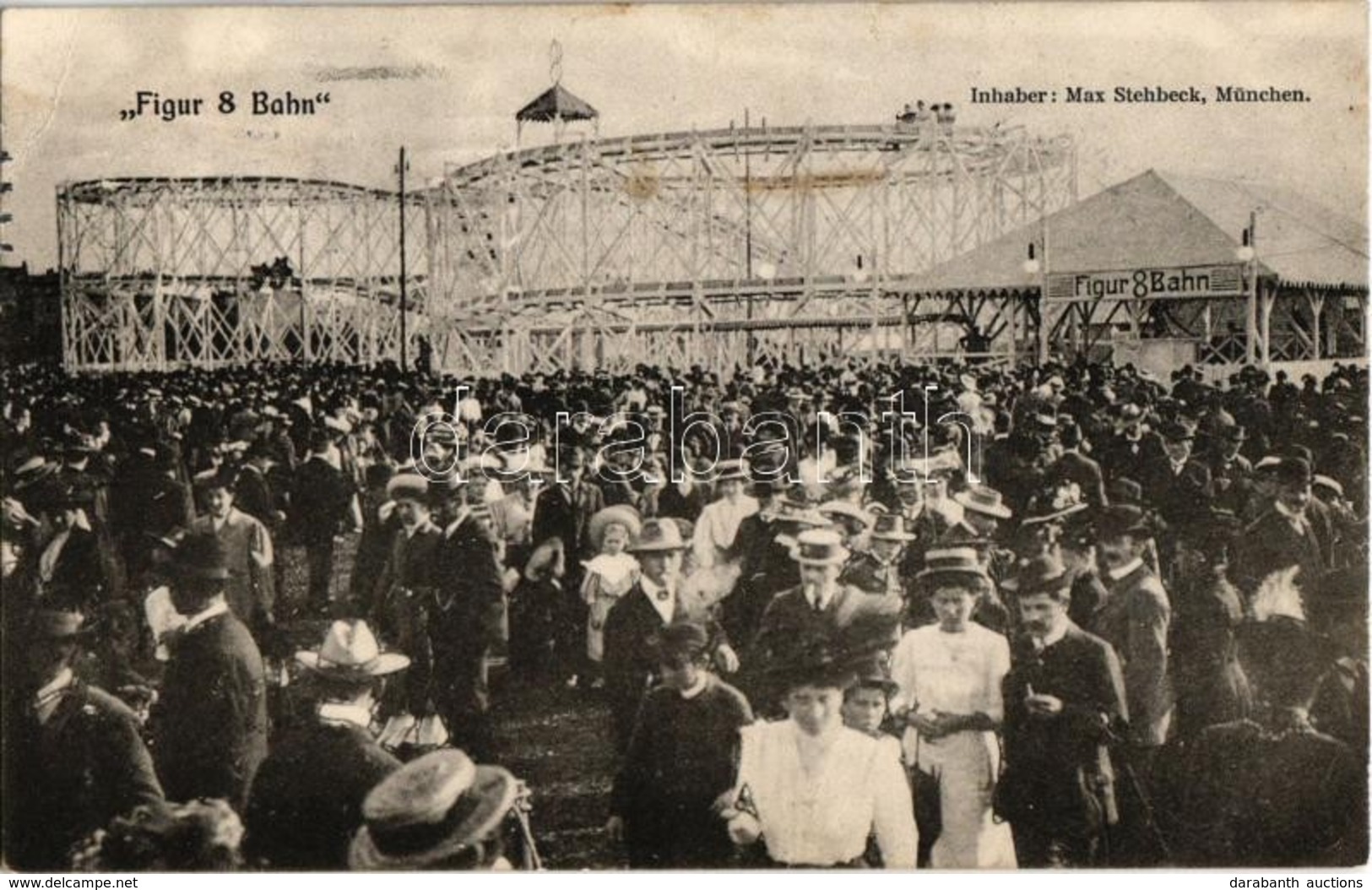 T2/T3 München, Munich; Figur 8 Bahn. Inhaber Max Stehbeck / Figure 8 Railway, Roller-coaster In The Amusement Park  (EK) - Zonder Classificatie