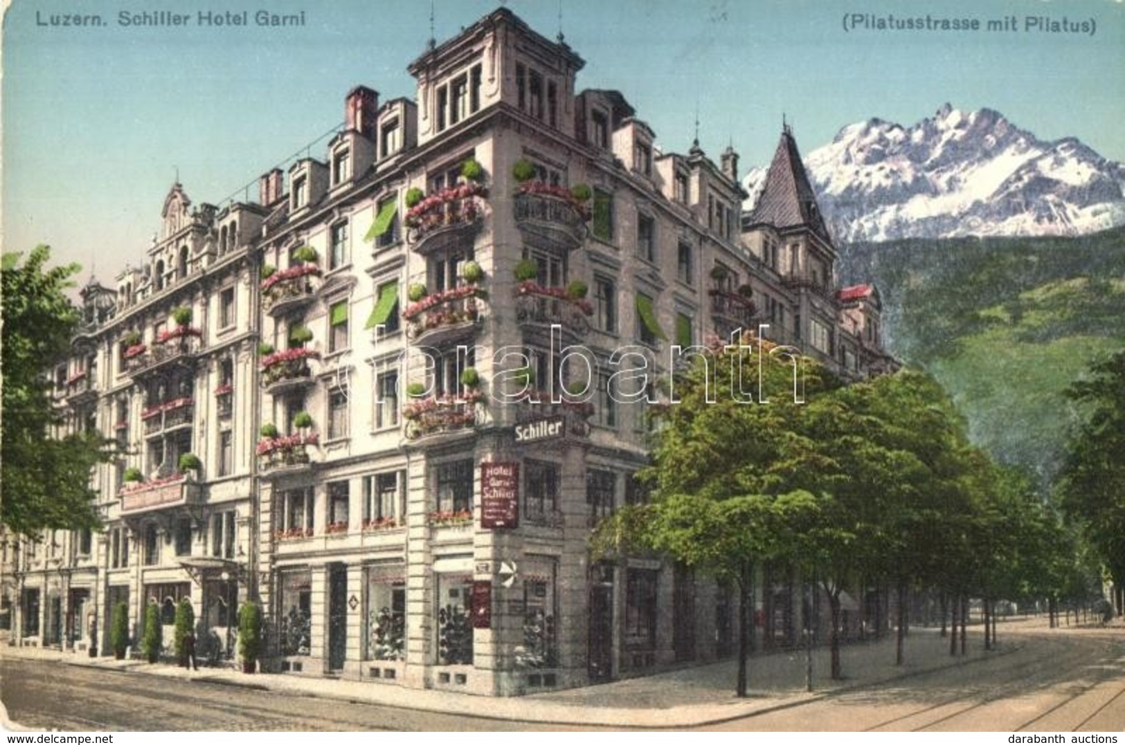 * T2 Lucerne, Luzern; Schiller Hotel Grani, Pilatustrasse Mit Pilatus - Non Classés