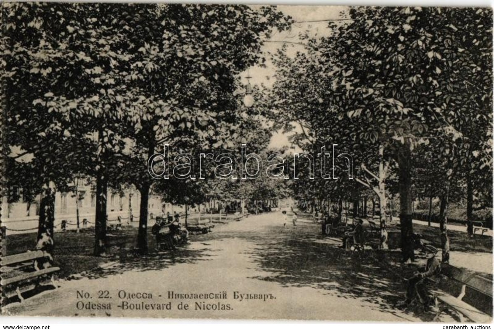 T2 Odessa, Boulevard De Nicolas / Nikolaevsky Boulevard - From Postcard Booklet - Zonder Classificatie
