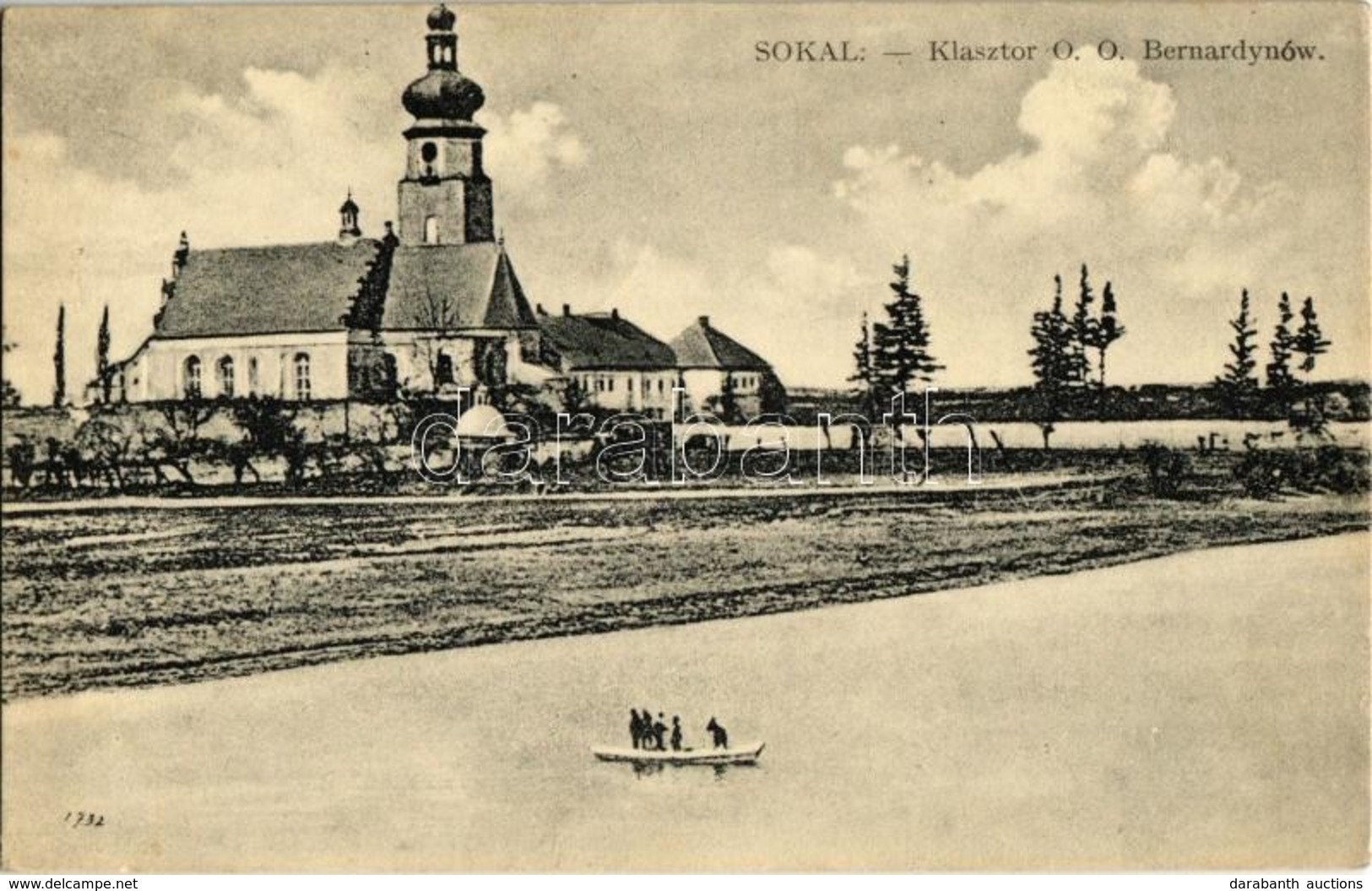 T2 1914 Sokal, Szokal; Klasztor O. O. Bernardynów / Bernardine Monastery + Hospital Stamp - Zonder Classificatie