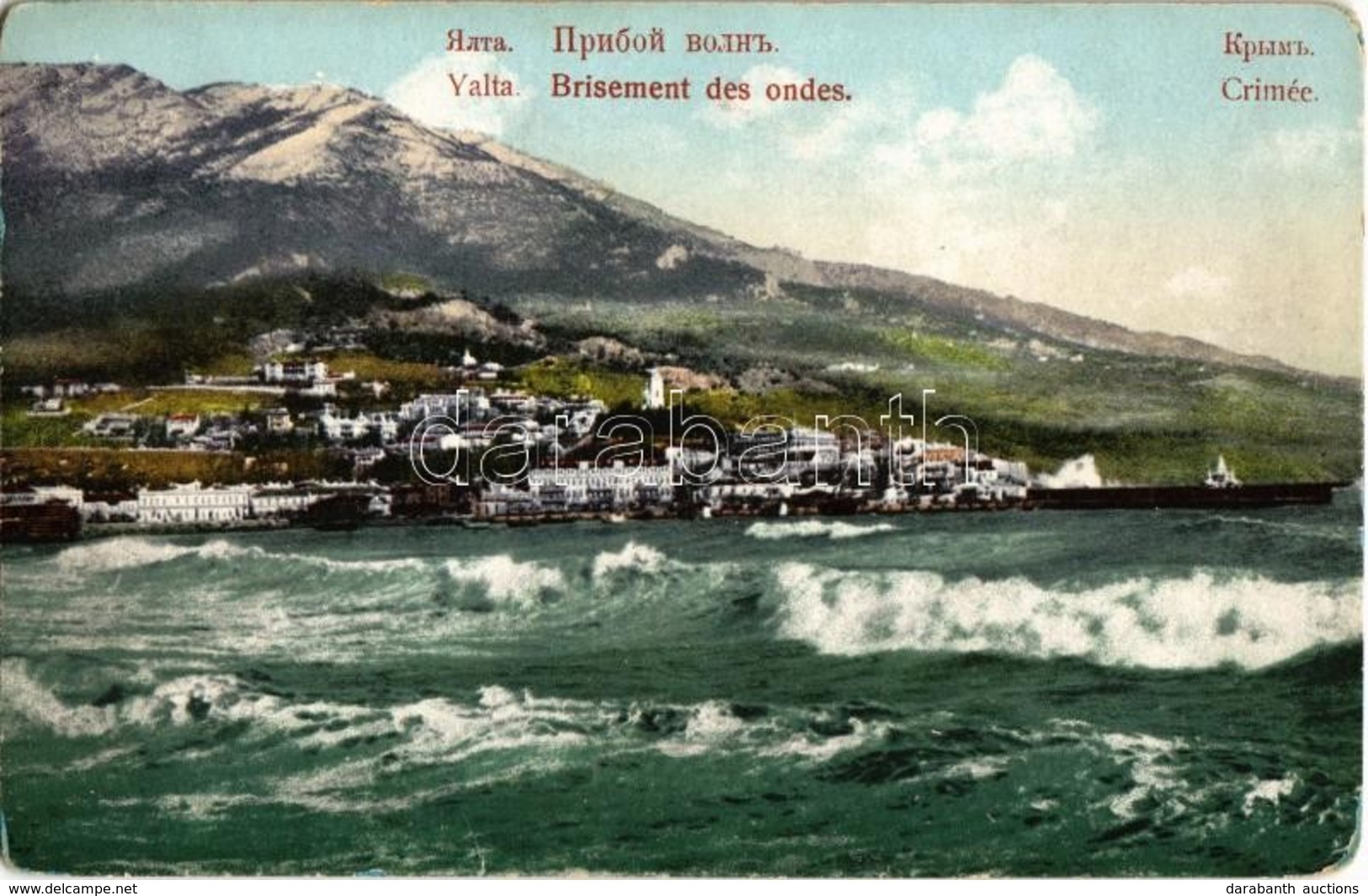 ** T2/T3 Yalta, Jalta; Brisement Des Ondes / Breaking Waves (worn Corners) - Ohne Zuordnung