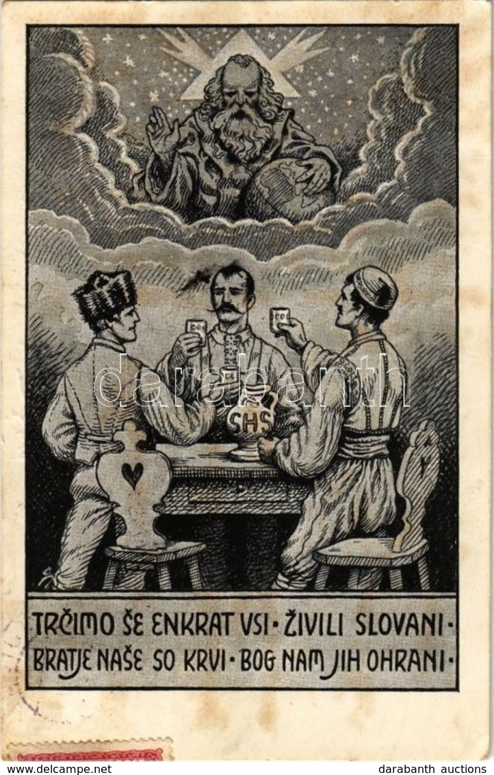 T2/T3 Slovenian Men Drinking By The Table (EK) - Ohne Zuordnung