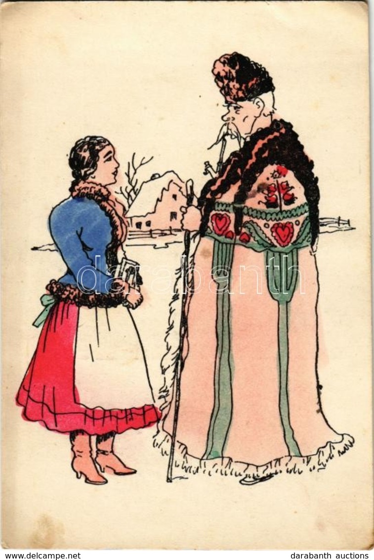 ** T2 Hungarian Folklore Art Postcard - Zonder Classificatie