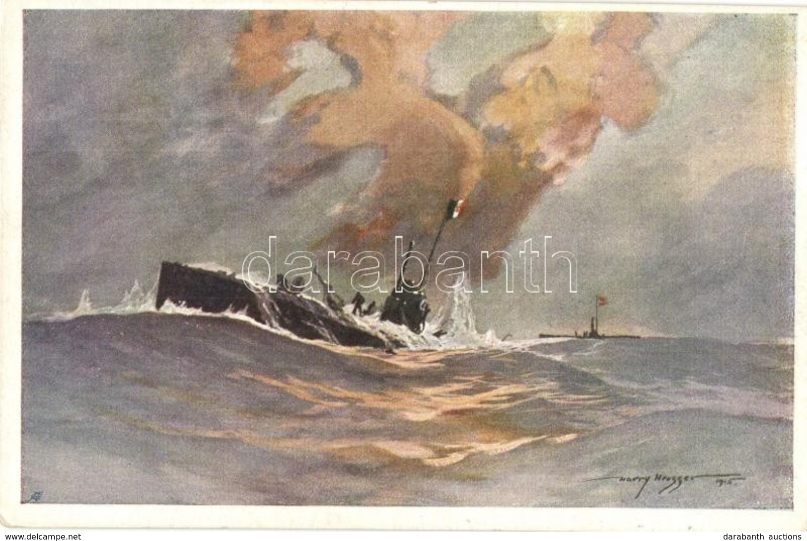 ** T2 Vernichtung Des Italienischen Unterseebootes 'Nereide' Durch Eine österreichisches / K.u.K. Kriegsmarine, Destruct - Ohne Zuordnung
