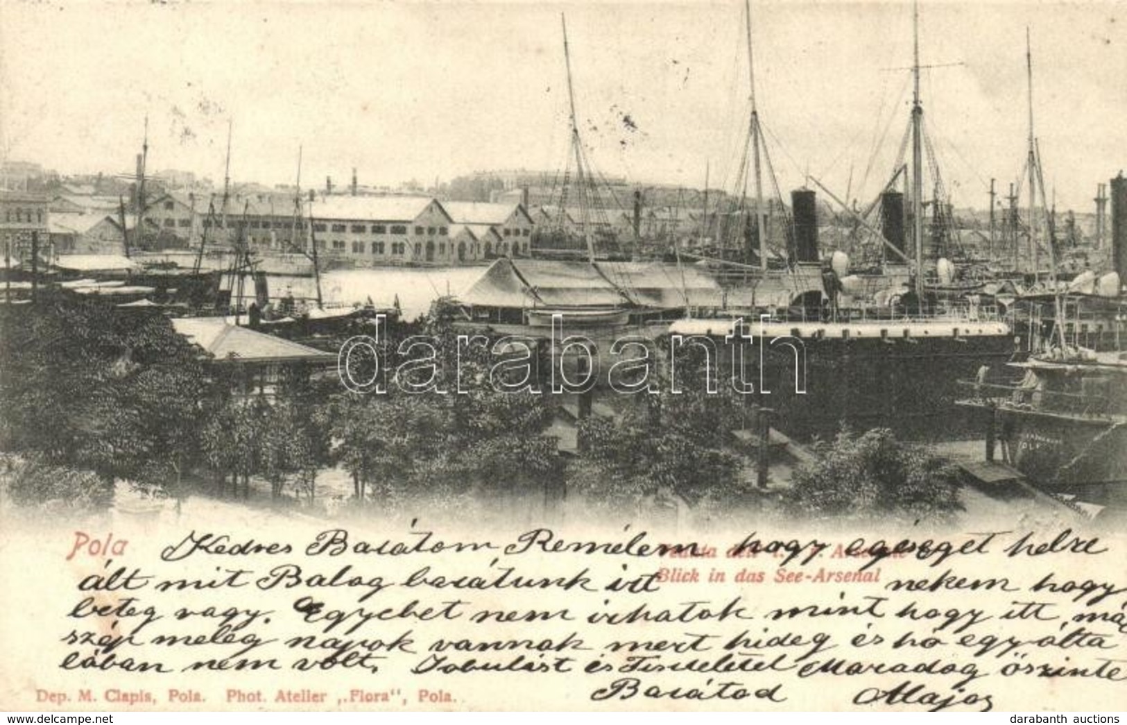 T2 1901 Pola, K.u.K. Kriegsmarine, SMS Pelikan Minelayer, SMS Kronprinz Erzherzog Rudolf Pre-dreadnought Battleship. M.  - Ohne Zuordnung
