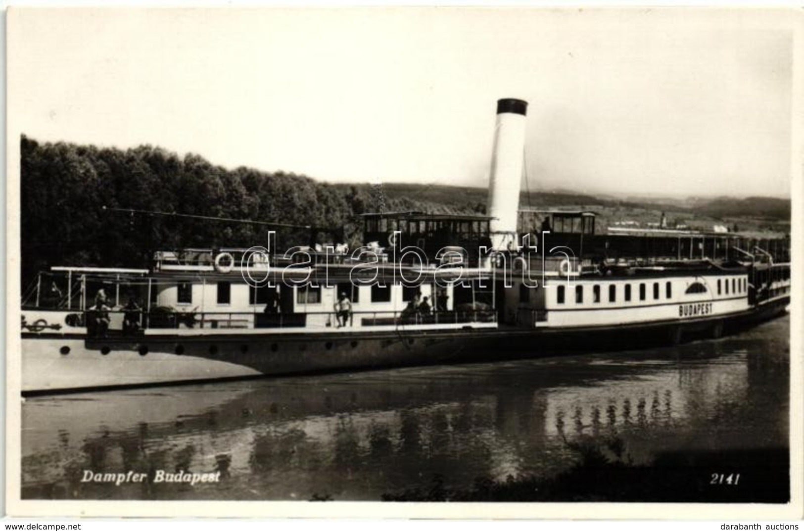 ** T1/T2 SS Budapest Gőzös, Folyami Utasszállító Gőzhajó A Dunán / Hungarian Passenger Steamship - Zonder Classificatie