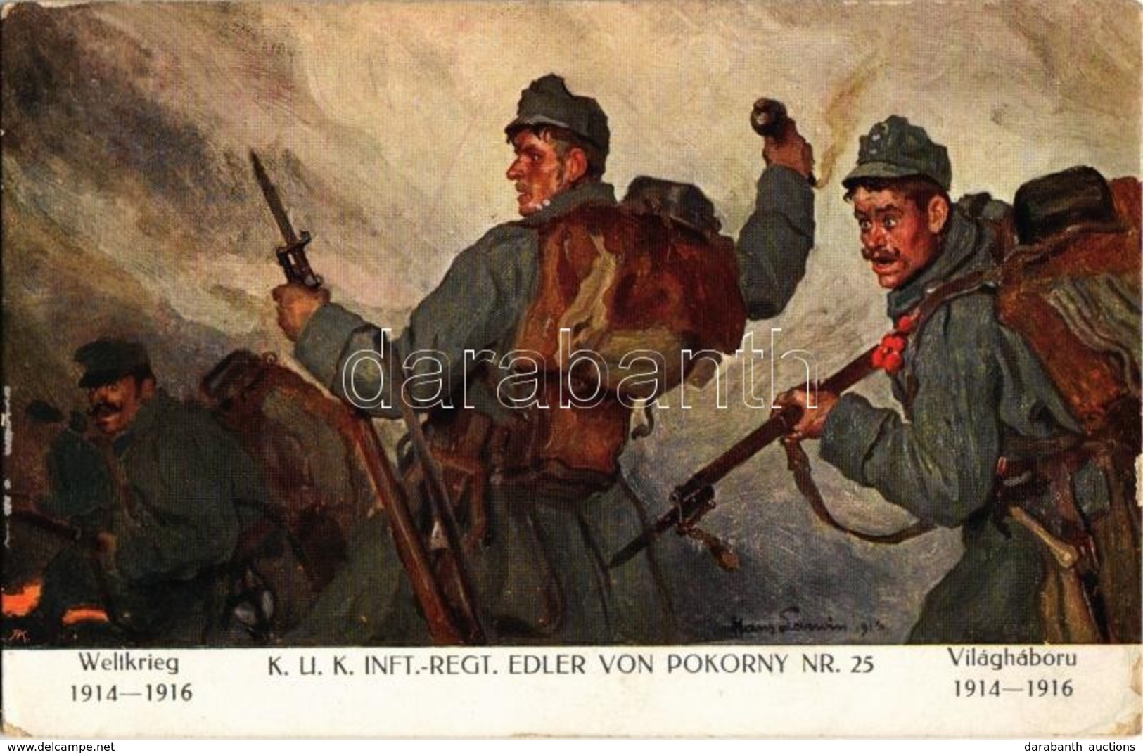 T2/T3 1917 Weltkrieg 1914-1916 - K.u.K. Inft.-Regt. Edler Von Pokorny Nr. 25. Verlag K.u.K. Kmdo. Der 27. Inf. Trp. Dion - Zonder Classificatie