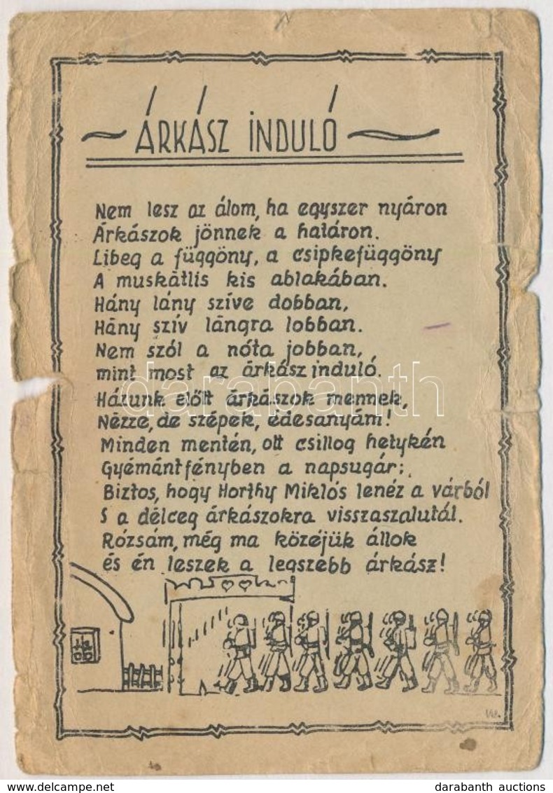 * T4 Árkász Induló. Tábori Postai Levelezőlap / WWII Hungarian Military Field Post + '1940 Szatmárnémeti Visszatért' So. - Zonder Classificatie