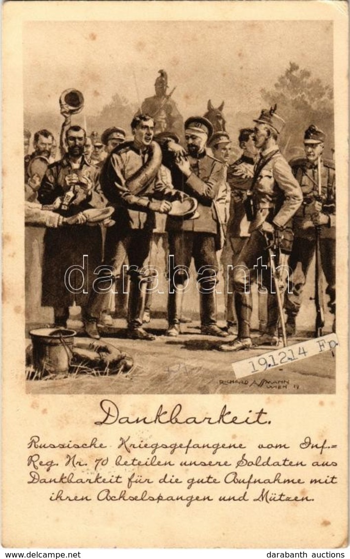 T2/T3 1914 Dankbarkeit. Russische Kriegsgefangene Vom Inf. Reg. Nr. 70. Beteilen Unsere Soldaten Aus Dankbarkeit Für Die - Zonder Classificatie